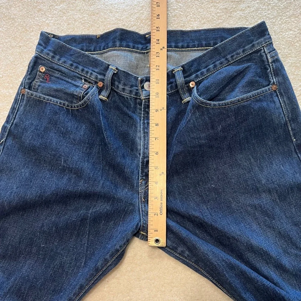 Polo Ralph Lauren Slim Straight Jeans‎ Mens 36x34 Blue Riverside Denim RL Logo